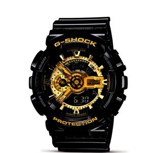 Casio G-Shock W/Lmtd edt Black & Gold #G110-A H2o & magnetic & Shock resistant